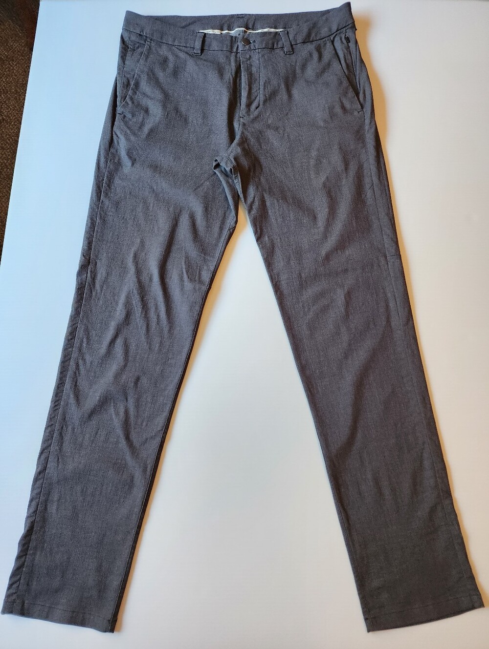 Lululemon Commission Pant Slim Oxford Sz 36 - 34in Inseam Black White